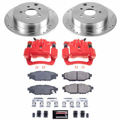 PowerStop Rear Z23 Evolution Sport Brake Kit w/ Calipers | Subaru Crosstrek (16-19) (KC6107)