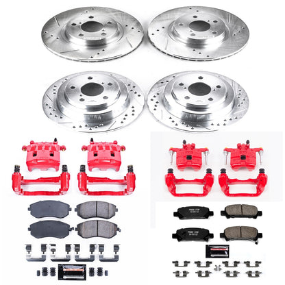 PowerStop Front & Rear Z23 Evolution Sport Brake Kit w/ Calipers | Subaru Impreza (02-03) (KC6109)