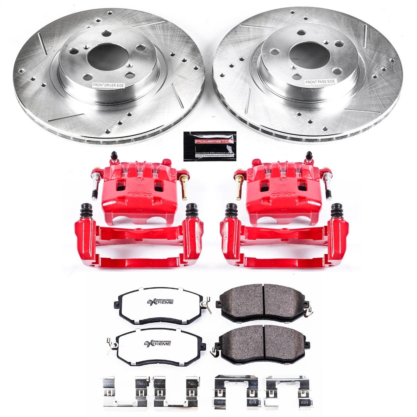 PowerStop Front Z26 Street Warrior Brake Kit w/ Calipers | Subaru Impreza (11-16) (KC6111-26)