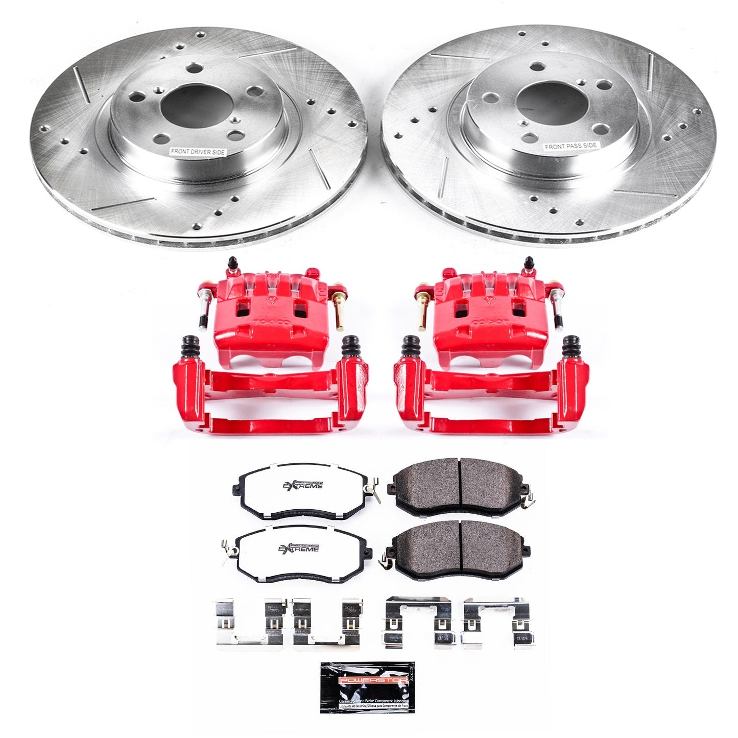 PowerStop Front Z23 Evolution Sport Brake Kit w/ Calipers | Subaru Impreza (11-16) (KC6111)