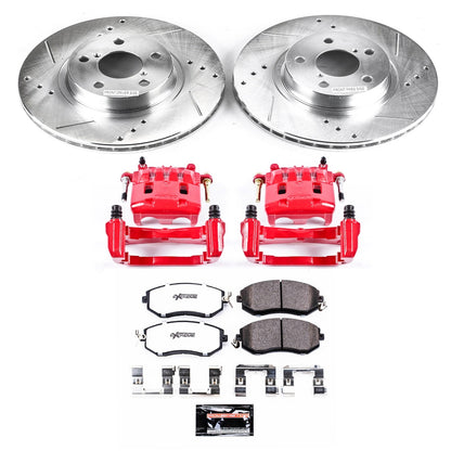 PowerStop Front Z23 Evolution Sport Brake Kit w/ Calipers | Subaru Impreza (11-16) (KC6111)