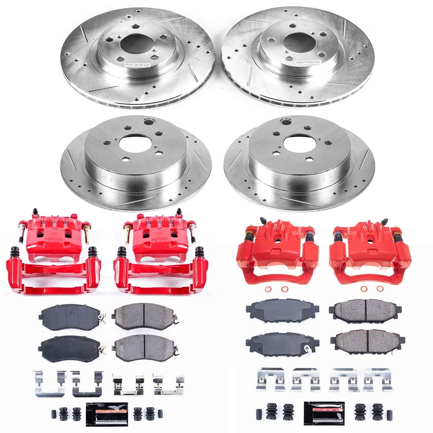 PowerStop Front & Rear Z23 Evolution Sport Brake Kit w/ Calipers | Subaru Impreza (12-16) (KC6113)