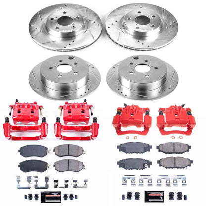 PowerStop Front & Rear Z23 Evolution Sport Brake Kit w/ Calipers | Subaru Impreza (12-16) (KC6113)