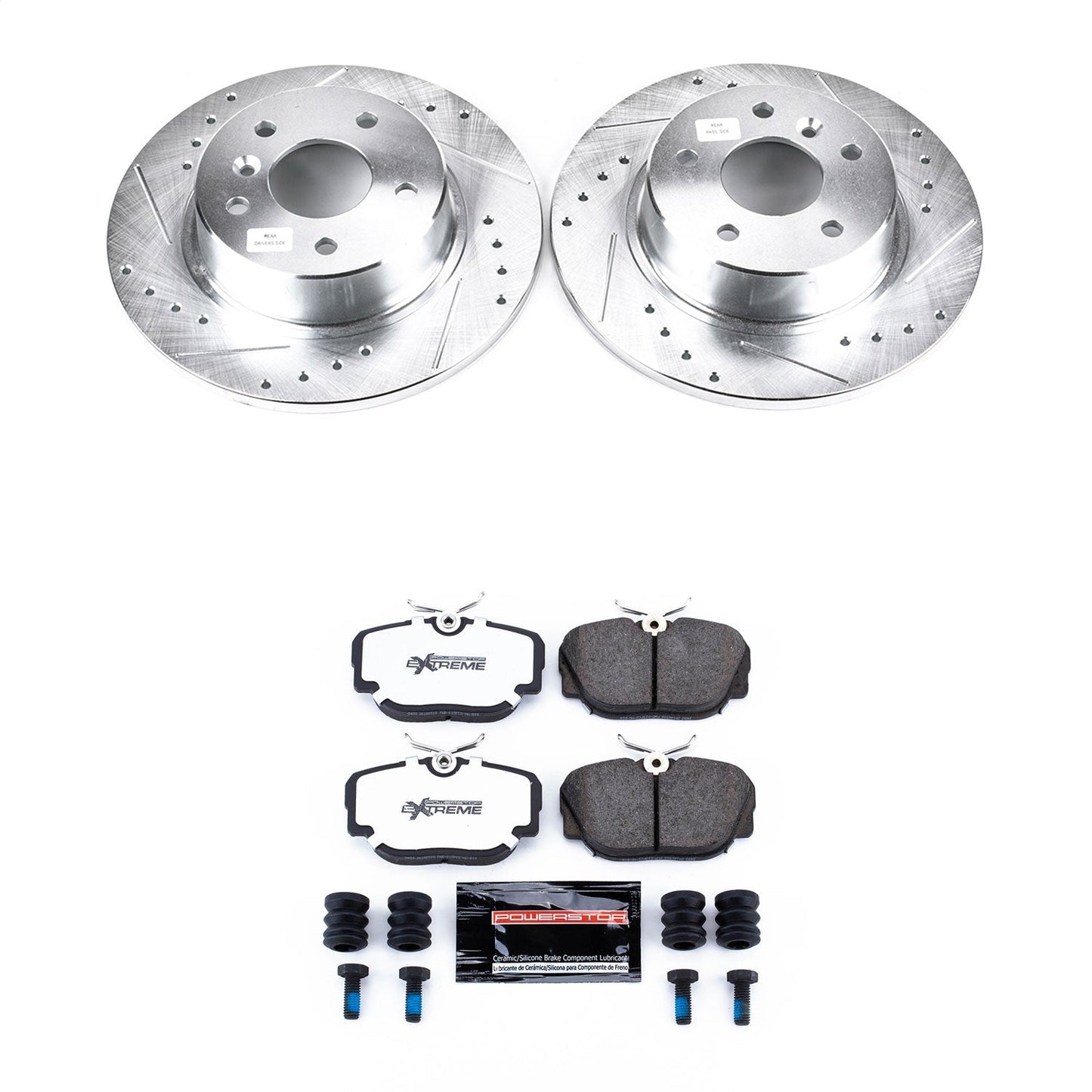 PowerStop Rear Z26 Street Warrior Brake Kit w/ Calipers | Land Rover Discovery (99-04) (KC6152-26)