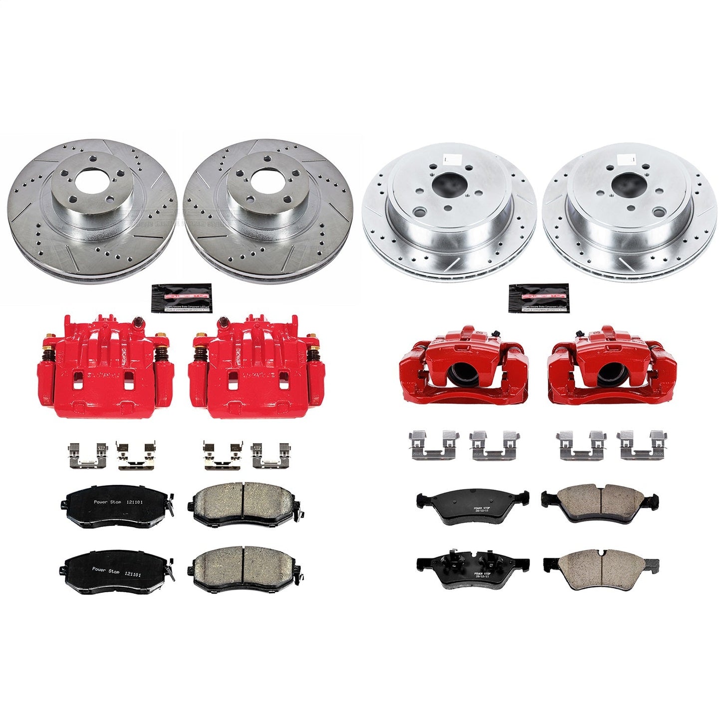 PowerStop Front & Rear Z23 Evolution Sport Brake Kit w/ Calipers | Scion FR-S (13-16) (KC6164)