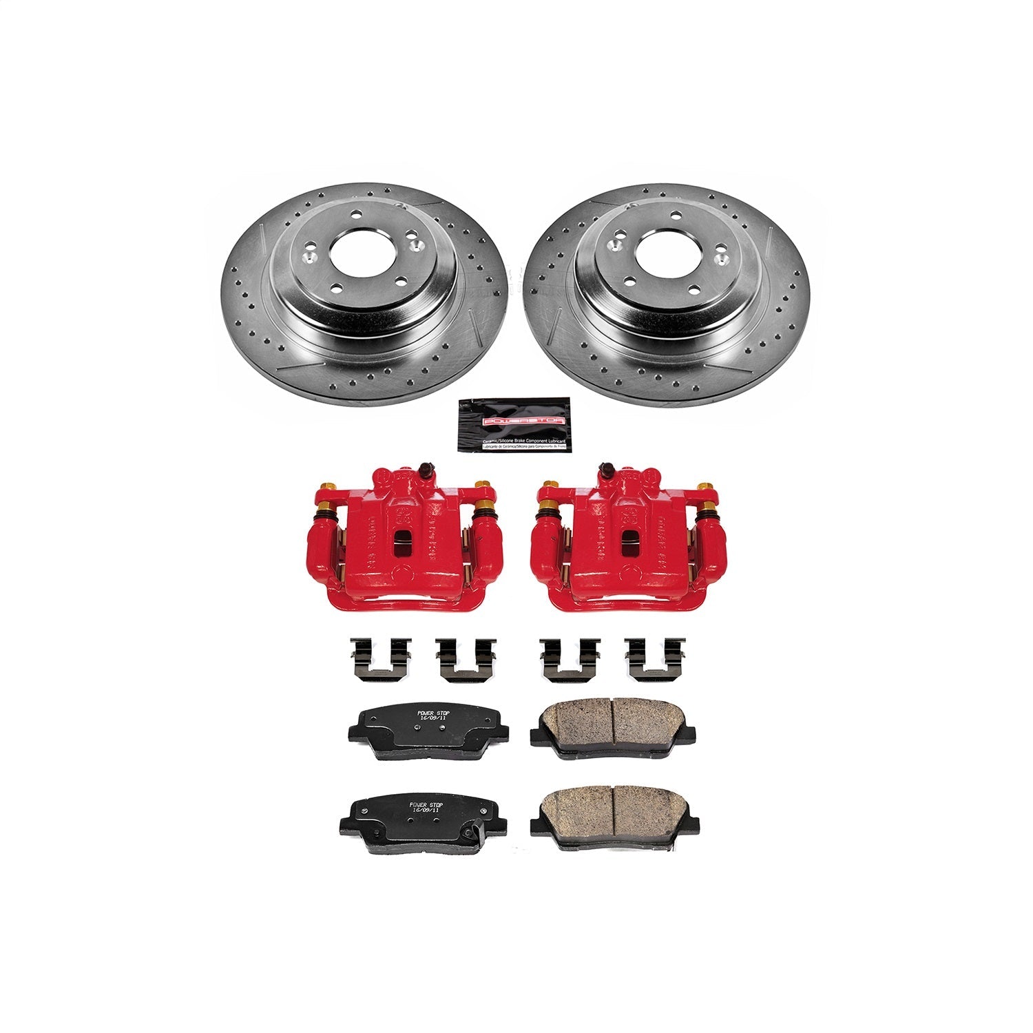 PowerStop Rear Z23 Evolution Sport Brake Kit w/ Calipers | Hyundai Genesis Coupe (10-16) (KC6168)