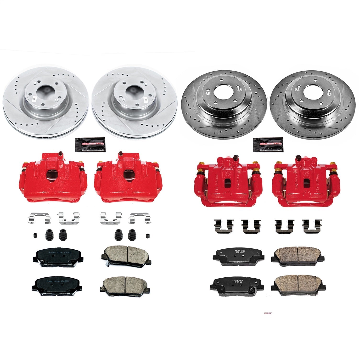 PowerStop Front & Rear Z23 Evolution Sport Brake Kit w/ Calipers | Hyundai Genesis Coupe (10-16) (KC6170)