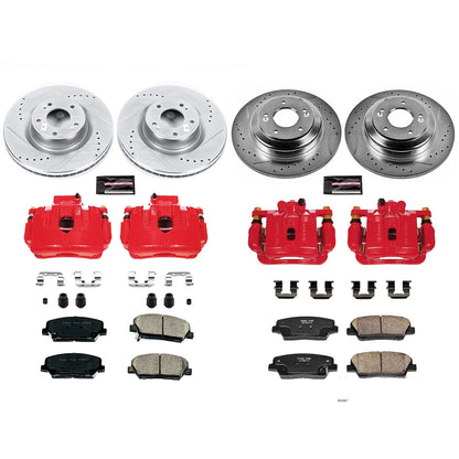 PowerStop Front & Rear Z23 Evolution Sport Brake Kit w/ Calipers | Hyundai Genesis Coupe (10-16) (KC6170)