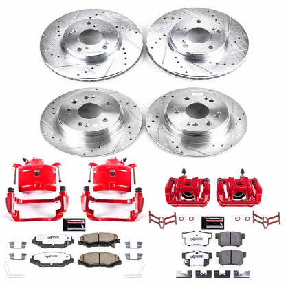 PowerStop Front & Rear Z26 Street Warrior Brake Kit with Calipers | 2002–2004 Honda CR-V (KC6171-26)