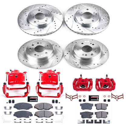 PowerStop Front & Rear Z23 Evolution Sport Brake Kit with Calipers | 2002–2004 Honda CR-V (KC6171)
