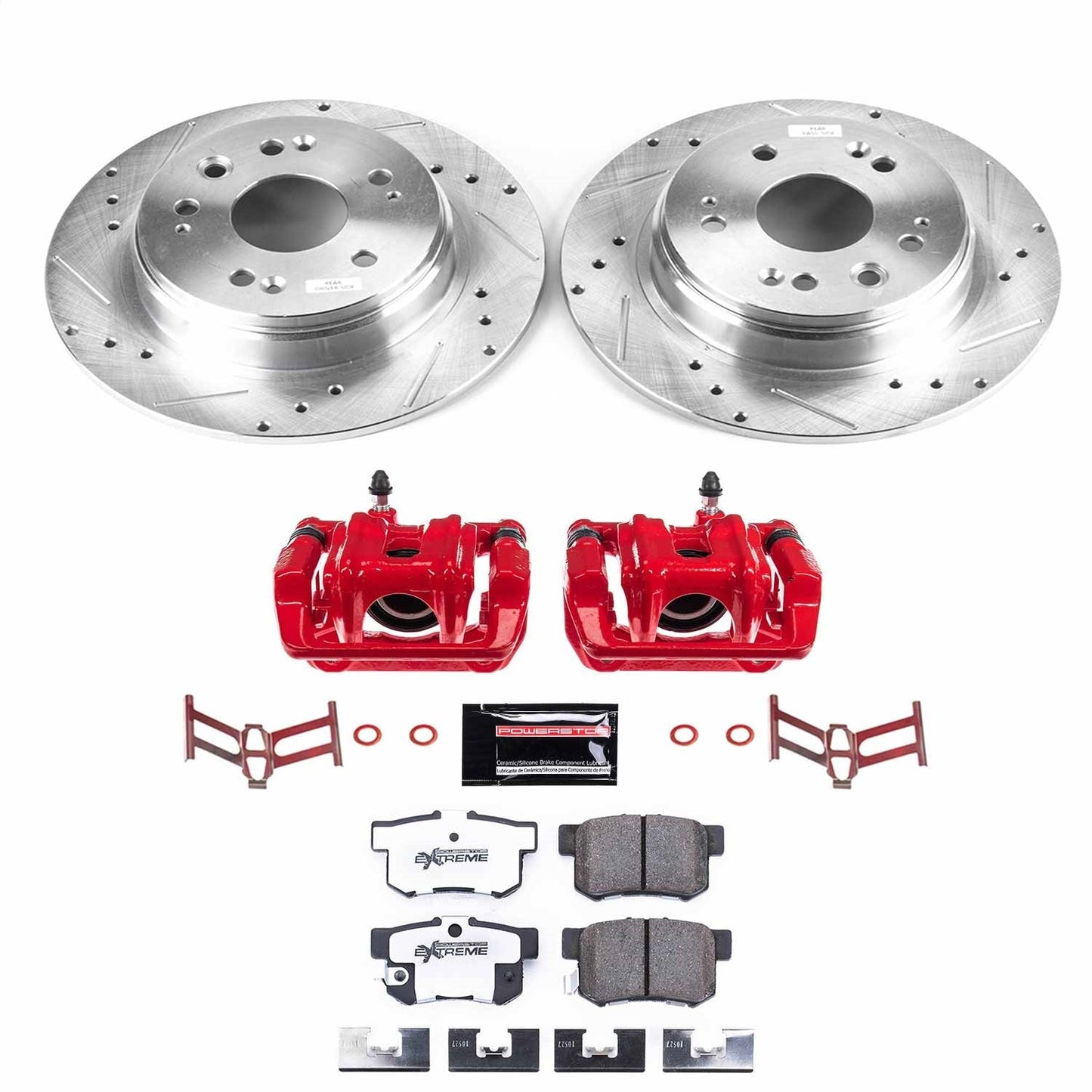 PowerStop Rear Brake Kit with Calipers | 2002–2004 Honda CR-V (KC6172-26)