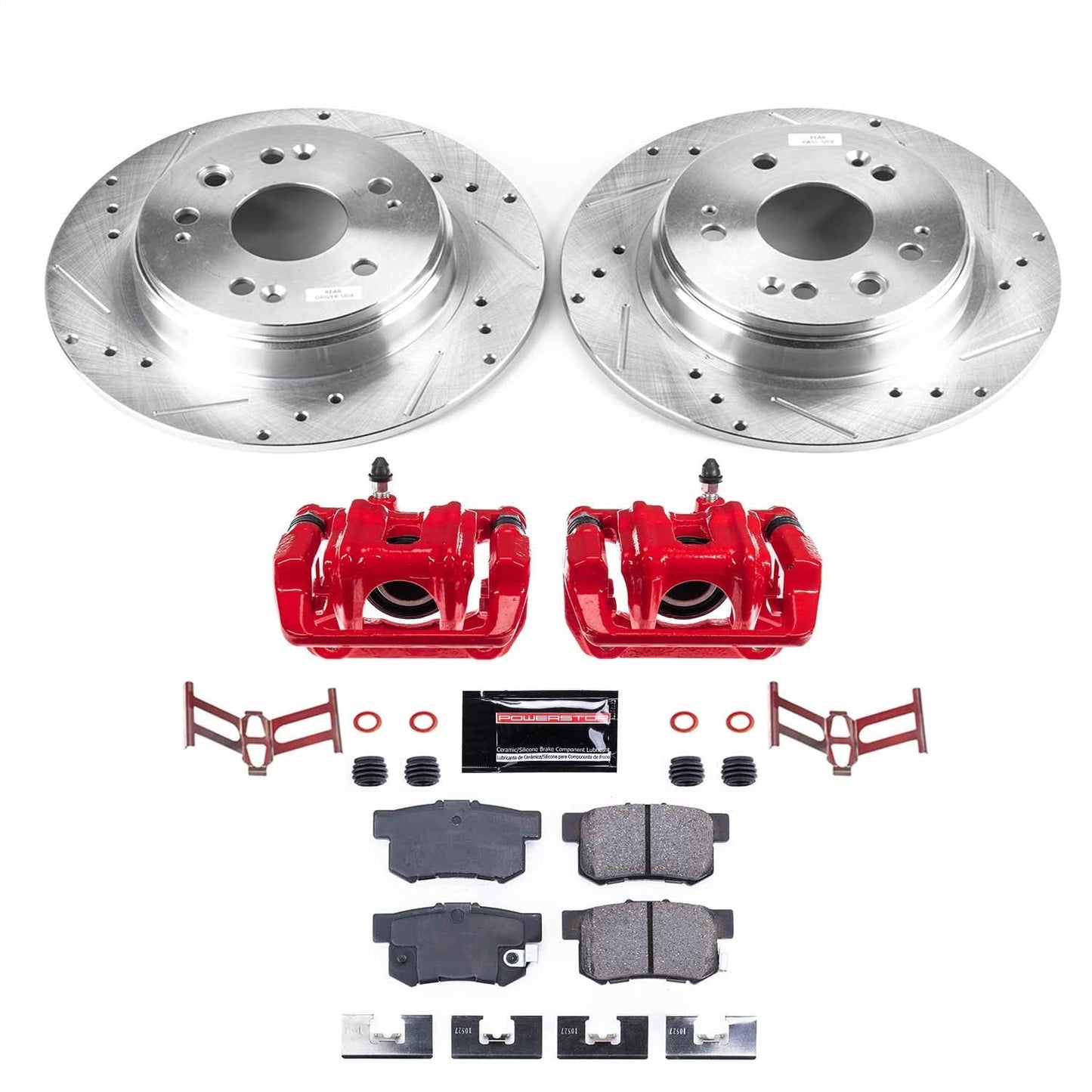 PowerStop Rear Z23 Evolution Sport Brake Kit with Calipers | 2002–2004 Honda CR-V (KC6172)