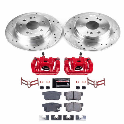PowerStop Rear Z23 Evolution Sport Brake Kit with Calipers | 2002–2004 Honda CR-V (KC6172)