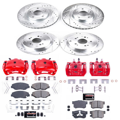 PowerStop Front & Rear Z23 Evolution Sport Brake Kit with Calipers | 2005–2006 Honda CR-V (KC6173)