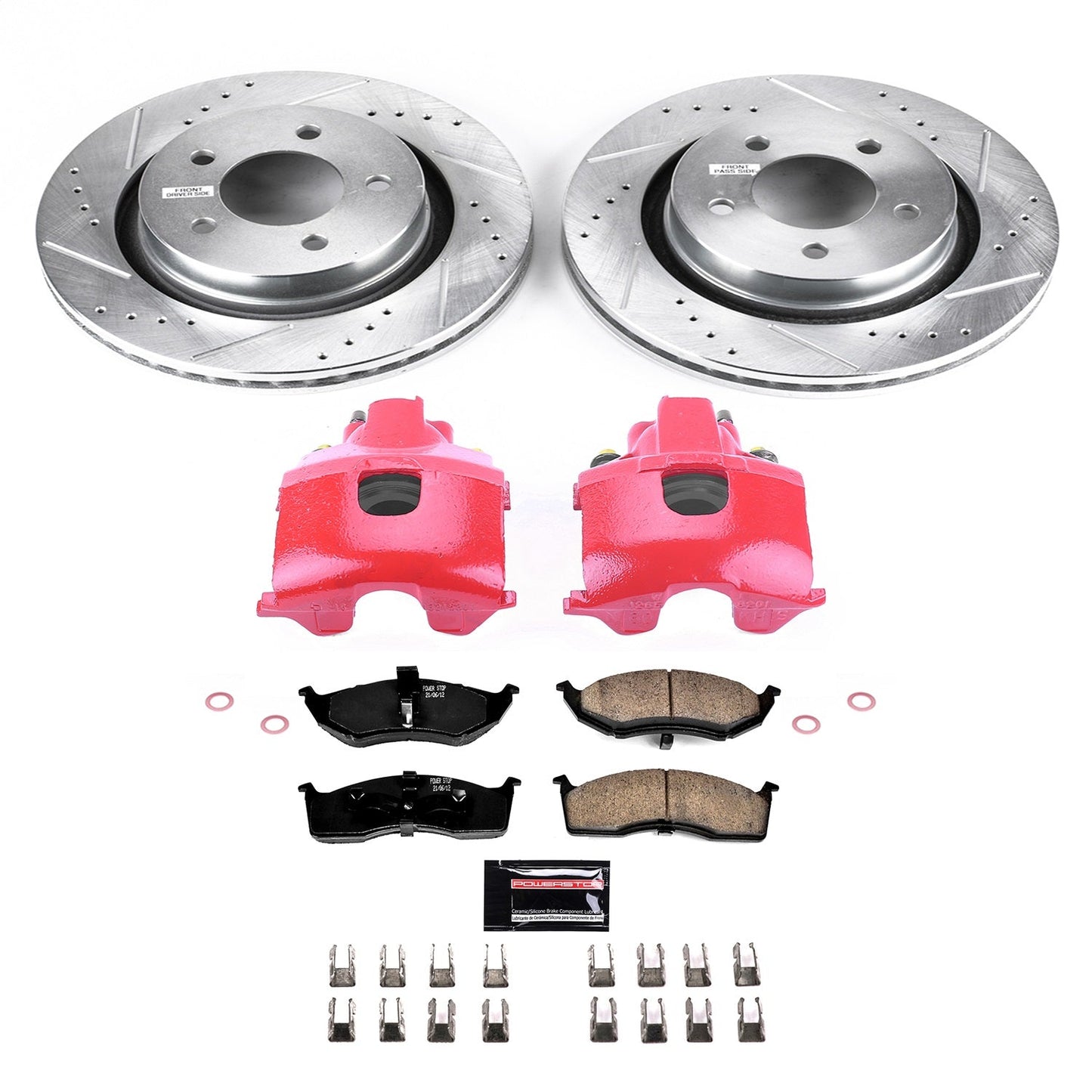 PowerStop Front Z23 Evolution Sport Brake Kit w/ Calipers | Chrysler Concorde (00-04) (KC6179)