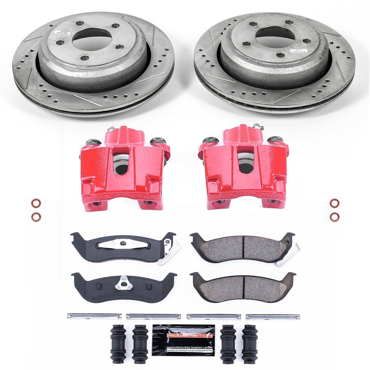 PowerStop Rear Brake Kit with Calipers | 2010–2011 Ford Ranger (KC6181)