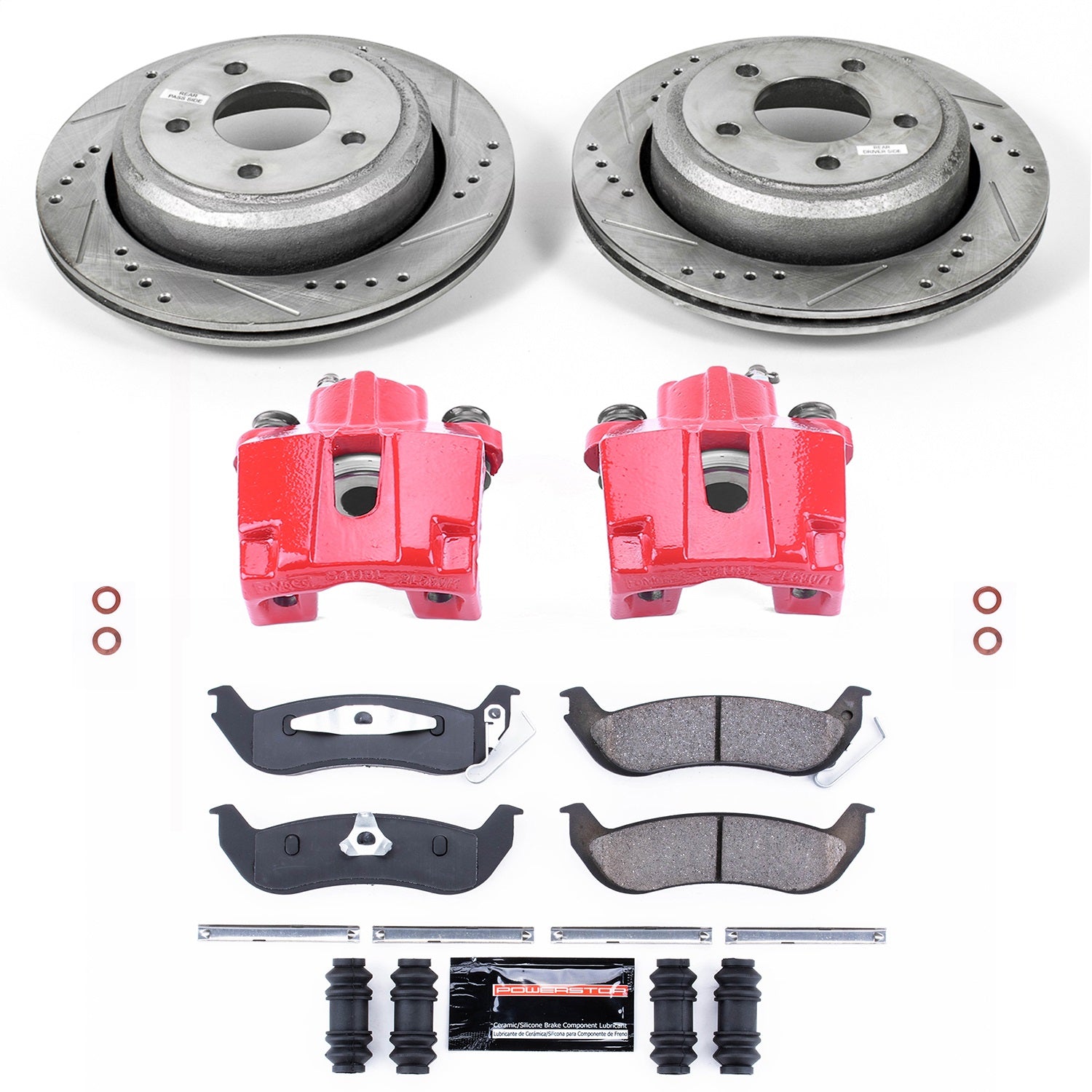 PowerStop Rear Brake Kit with Calipers | 2010–2011 Ford Ranger (KC6181)