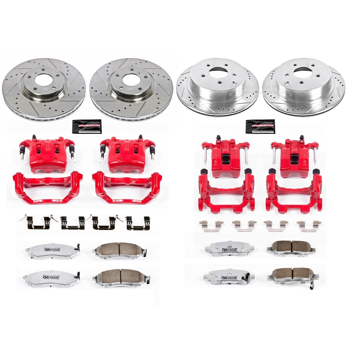 PowerStop Front & Rear Z26 Street Kit with Calipers | 2012–2013 Infiniti M35h (KC6237-26)