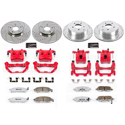 PowerStop Front & Rear Z26 Street Kit with Calipers | 2012–2013 Infiniti M35h (KC6237-26)