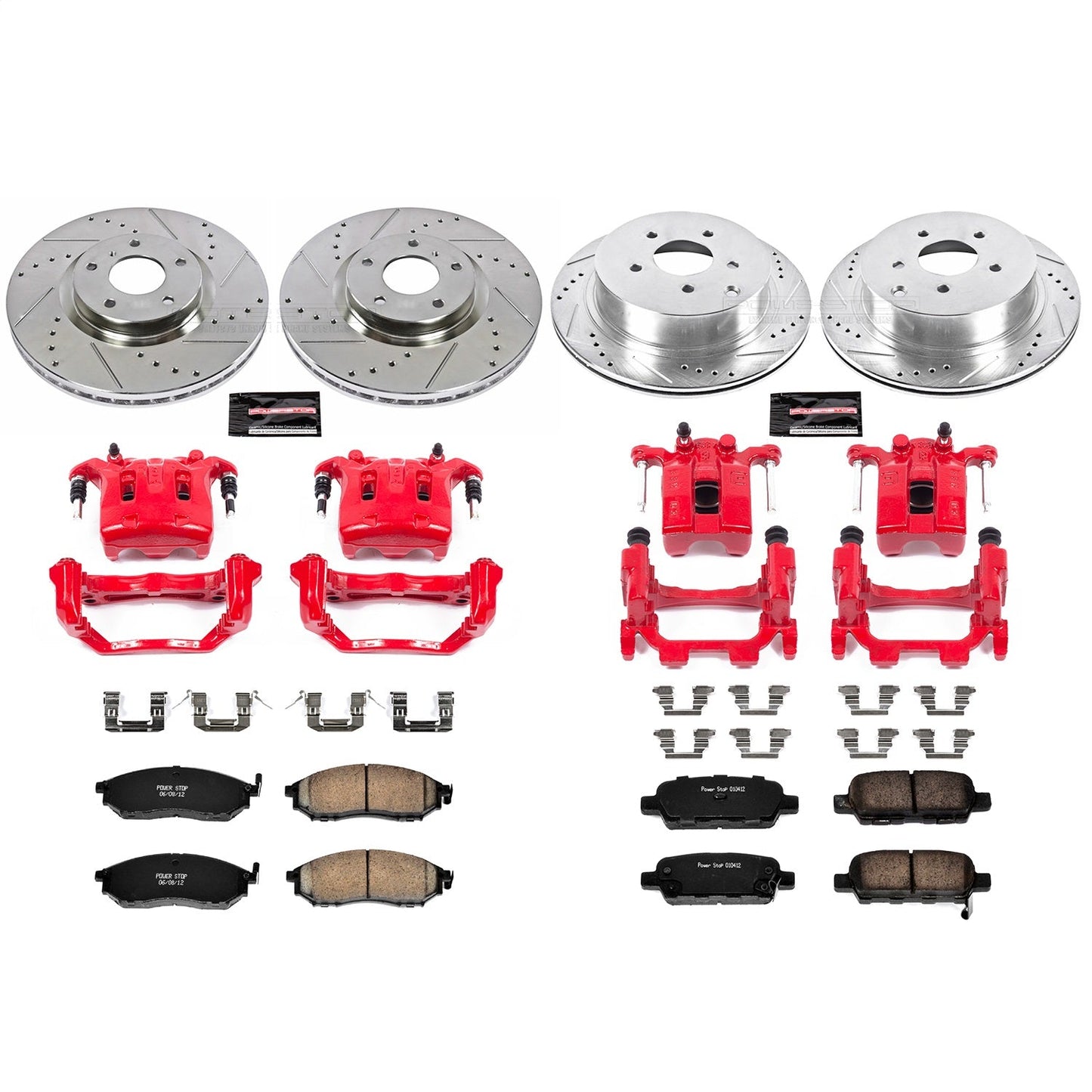 PowerStop Front & Rear Z23 Evolution Sport Brake Kit w/ Calipers | Infiniti M35h (12-13) (KC6237)