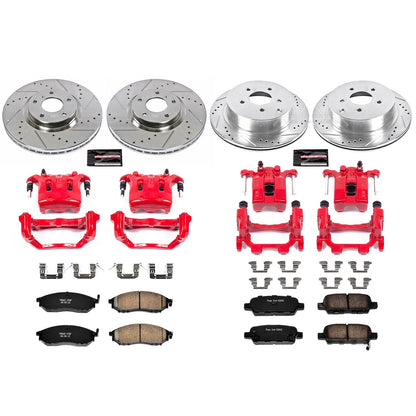 PowerStop Front & Rear Z23 Evolution Sport Brake Kit w/ Calipers | Infiniti M35h (12-13) (KC6237)