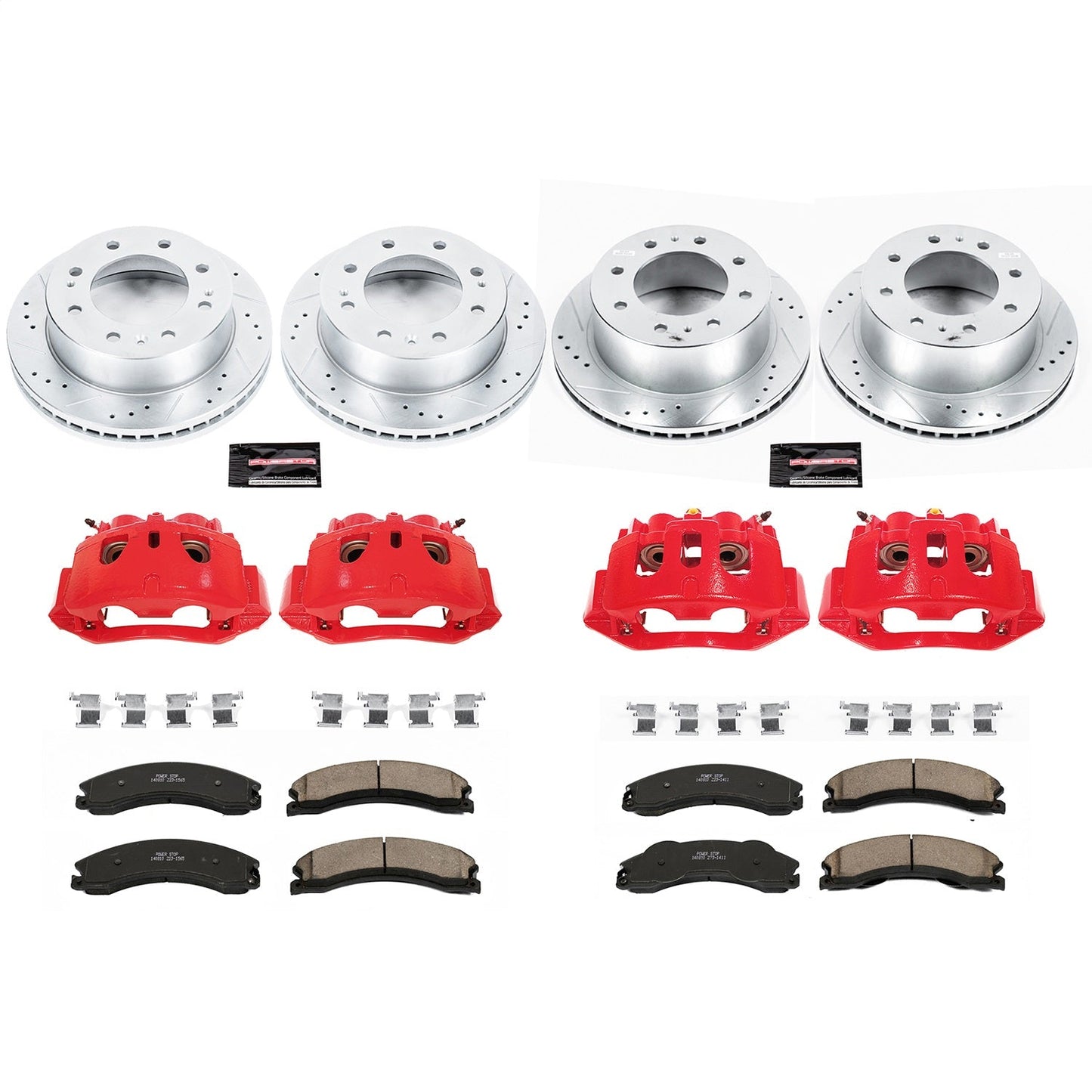 PowerStop Front & Rear Z23 Evolution Brake Kit w/ Calipers | Chevrolet Silverado 2500 HD (12-14) (KC6259)