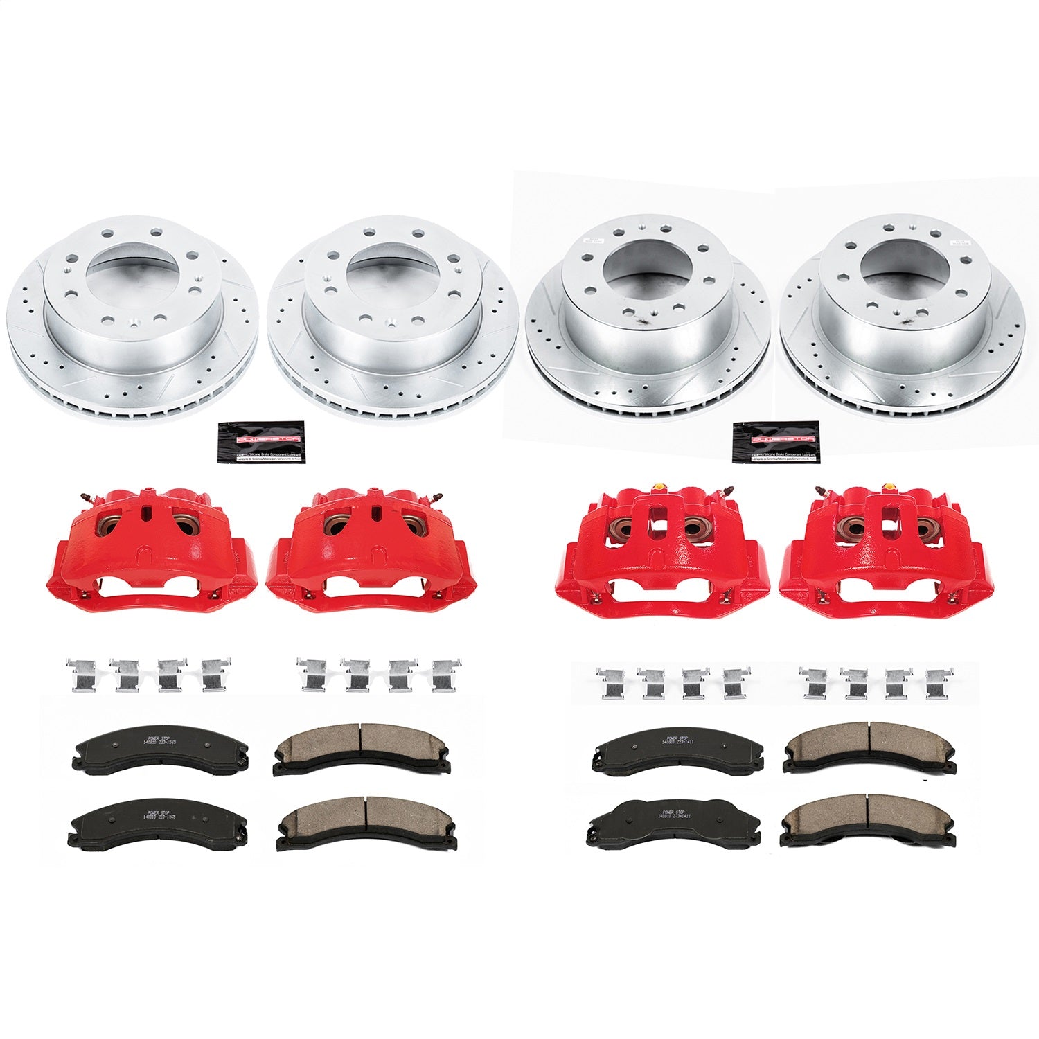 PowerStop Front & Rear Z23 Evolution Brake Kit w/ Calipers | Chevrolet Silverado 2500 HD (12-14) (KC6259)