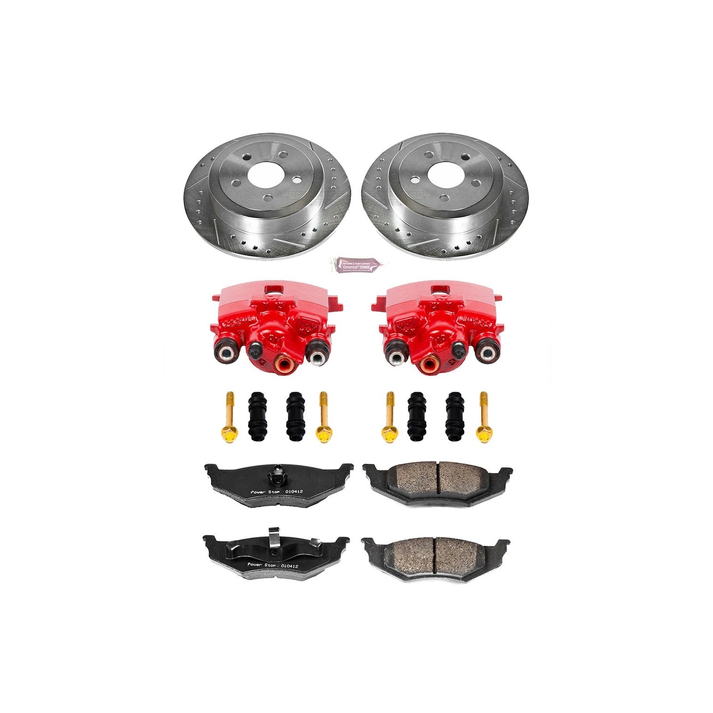 PowerStop Rear Z23 Evolution Sport Brake Kit with Calipers | 2001–2007 Chrysler PT Cruiser (KC6266B)