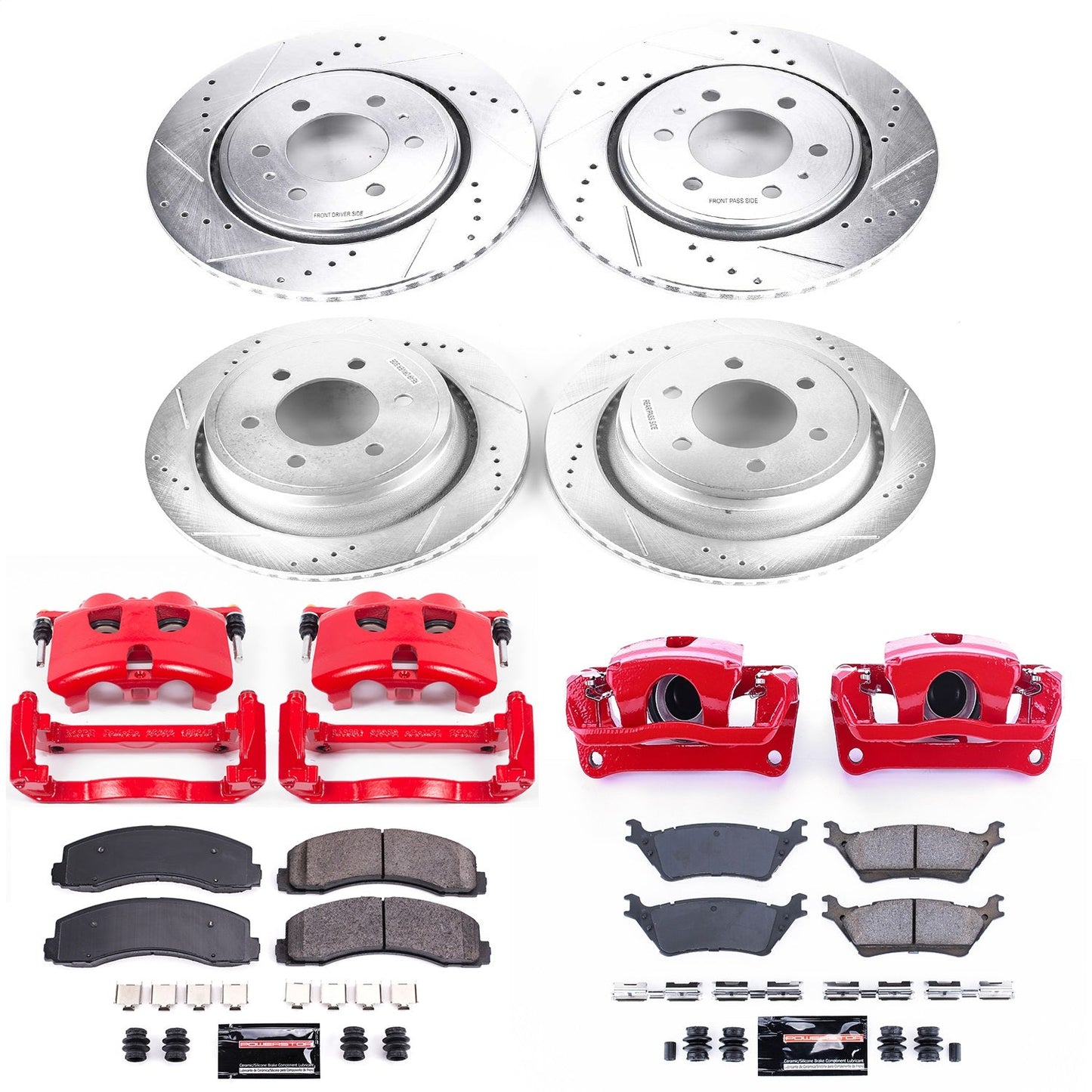 PowerStop Front & Rear Z23 Evolution Sport Brake Kit w/ Calipers | Ford F-150 (12-18) (KC6268)