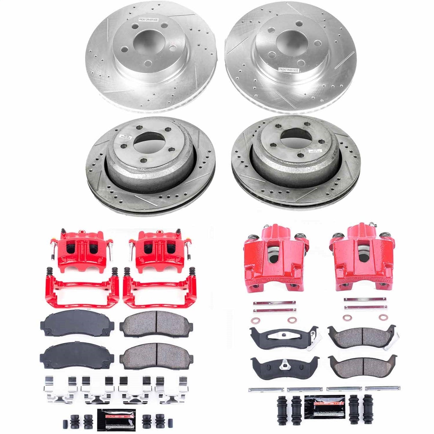 PowerStop Front & Rear Z23 Evolution Sport Brake Kit with Calipers | 2010–2011 Ford Ranger (KC6273)