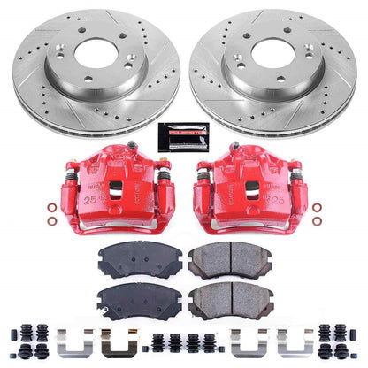 PowerStop Front Z23 Evolution Sport Brake Kit with Calipers | 2010–2011 Kia Soul (KC6309)