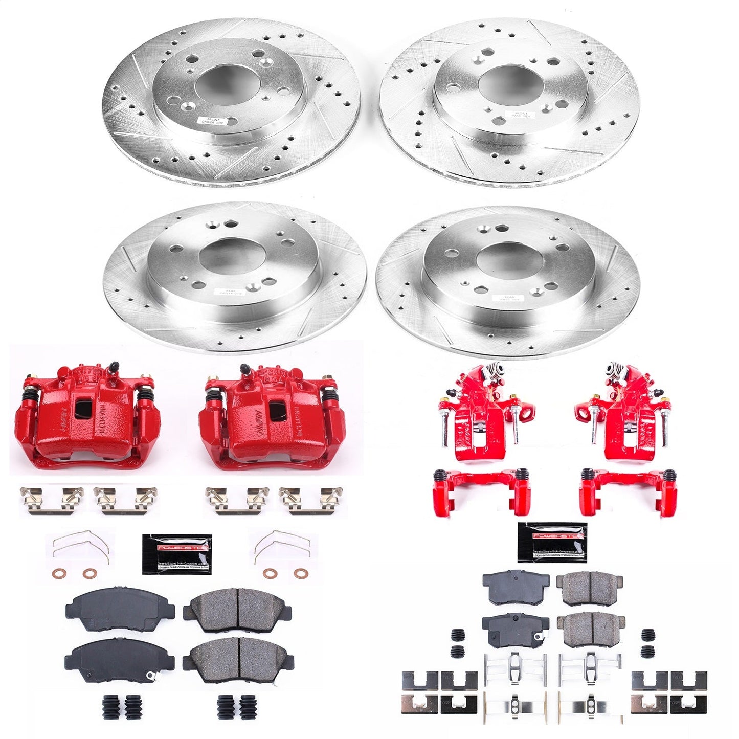 PowerStop Front & Rear Z23 Evolution Sport Brake Kit w/ Calipers | Acura ILX (13-15) (KC6318)