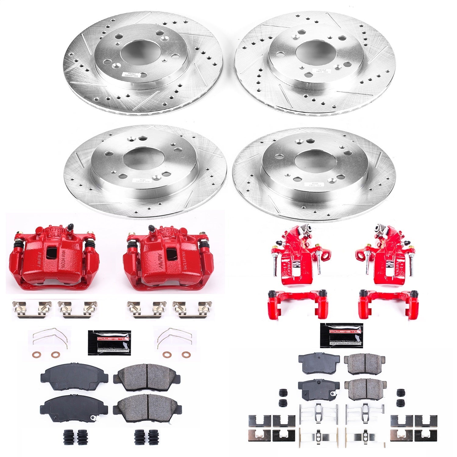 PowerStop Front & Rear Z23 Evolution Sport Brake Kit w/ Calipers | Acura ILX (13-15) (KC6318)