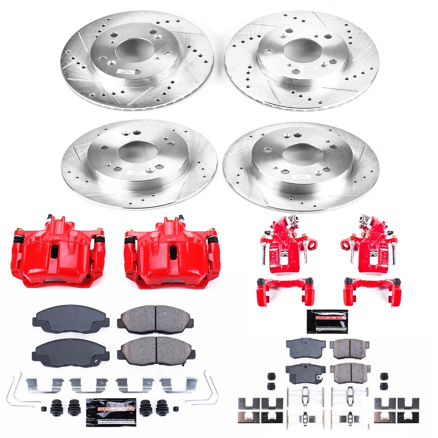 PowerStop Front & Rear Z23 Evolution Sport Brake Kit w/ Calipers | Honda Civic (2012) (KC6320)