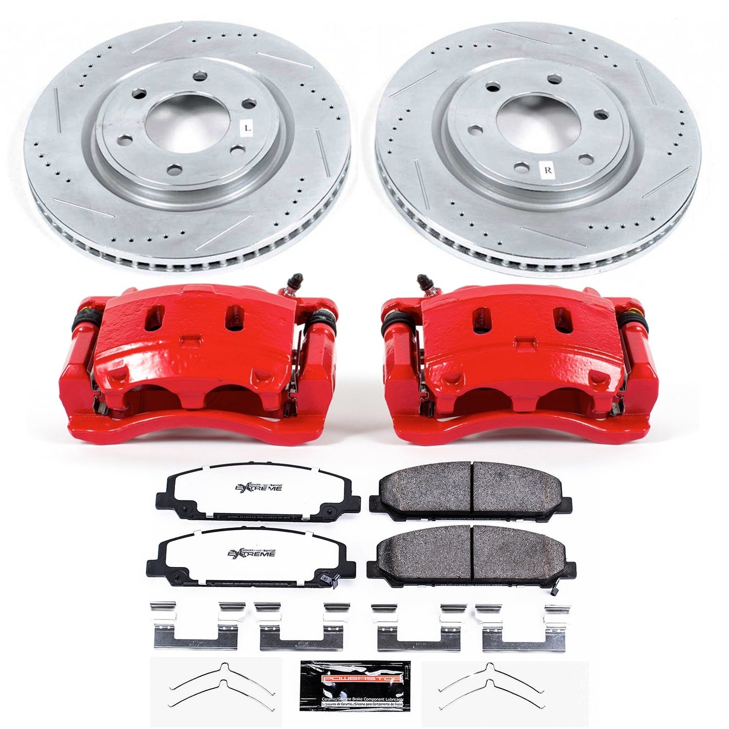 PowerStop Front Z36 Truck & Tow Kit with Calipers | 2017–2022 Nissan Armada (KC6321-36)