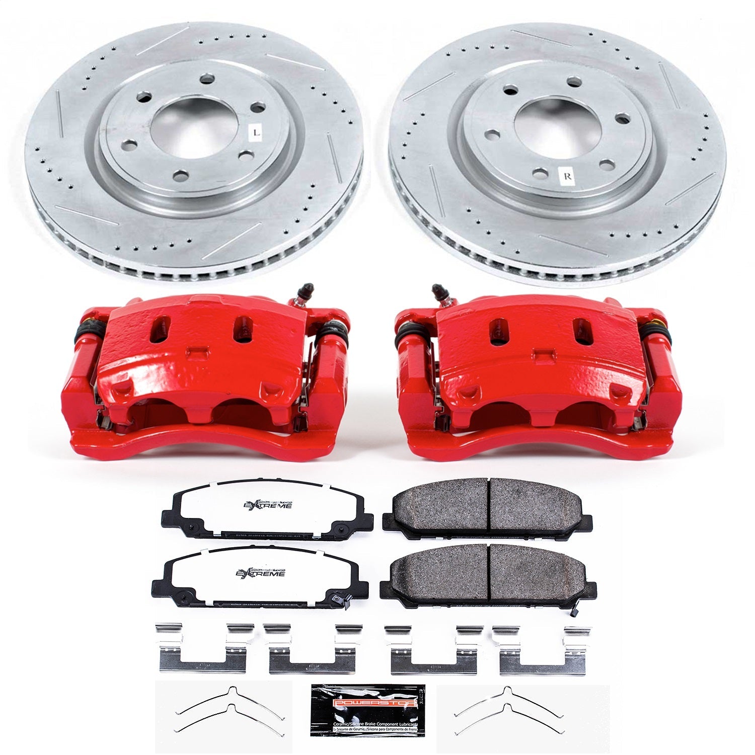 PowerStop Front Z36 Truck & Tow Kit with Calipers | 2017–2022 Nissan Armada (KC6321-36)