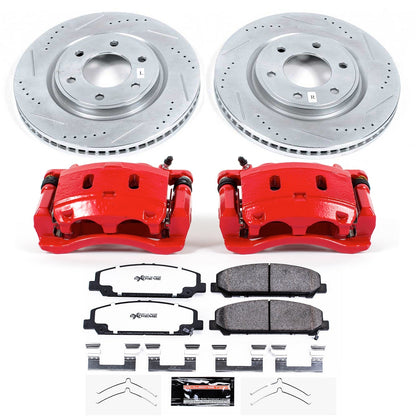 PowerStop Front Z36 Truck & Tow Kit with Calipers | 2017–2022 Nissan Armada (KC6321-36)