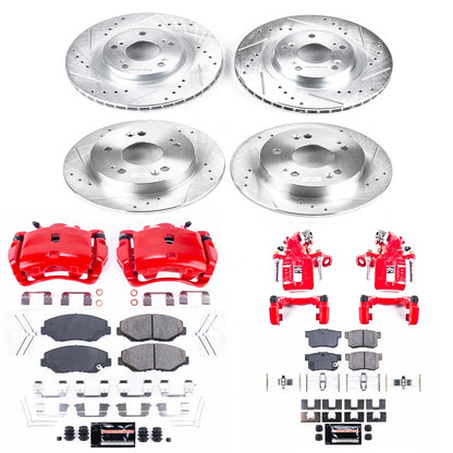 PowerStop Front & Rear Z23 Evolution Sport Brake Kit w/ Calipers | Honda Civic (12-15) (KC6327)