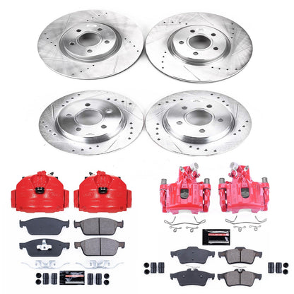 PowerStop Front & Rear Z23 Evolution Sport Brake Kit w/ Calipers | Ford Focus (13-14) (KC6350)