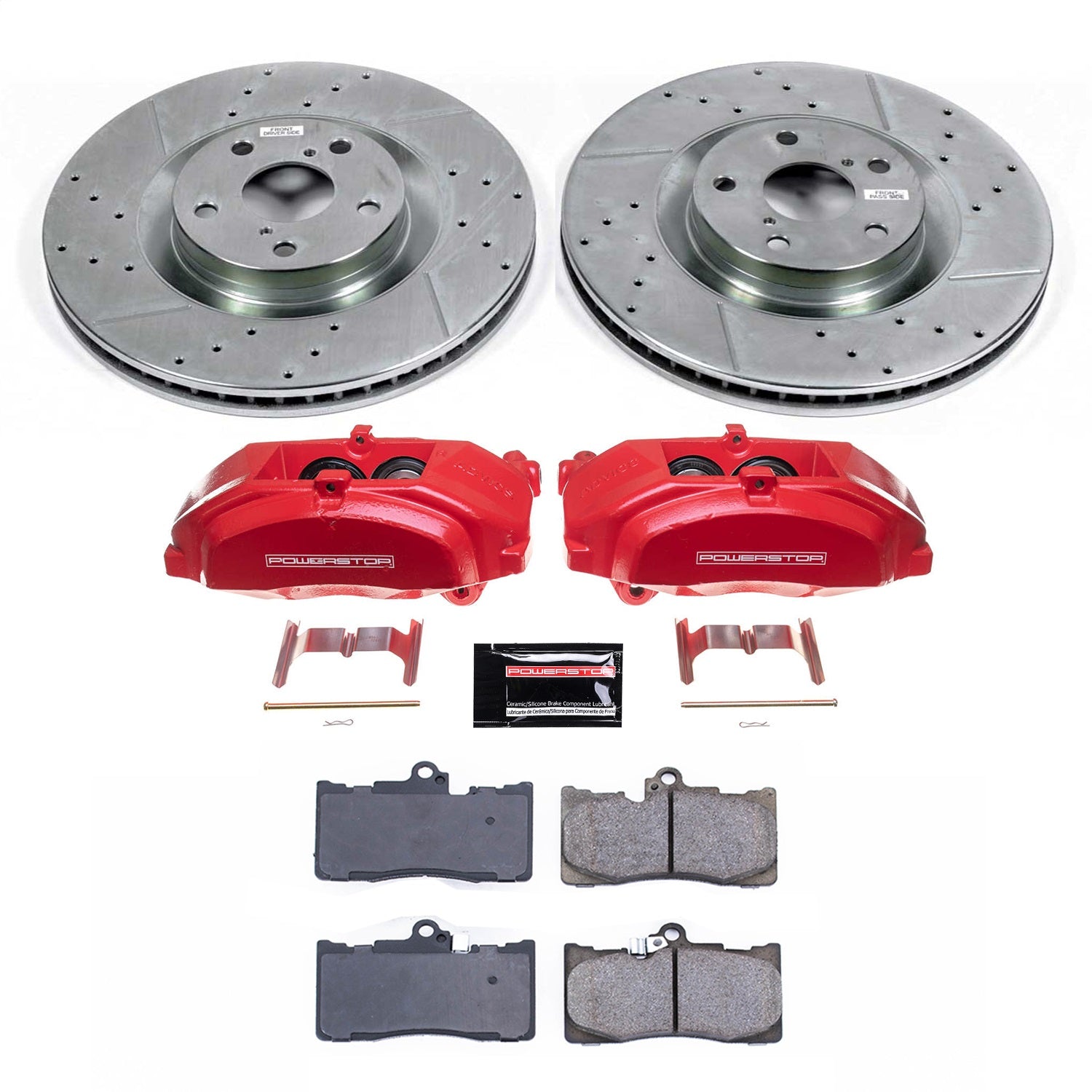 PowerStop Front Z23 Evolution Sport Brake Kit with Calipers | 2016–2017 Lexus GS200t (KC6353)