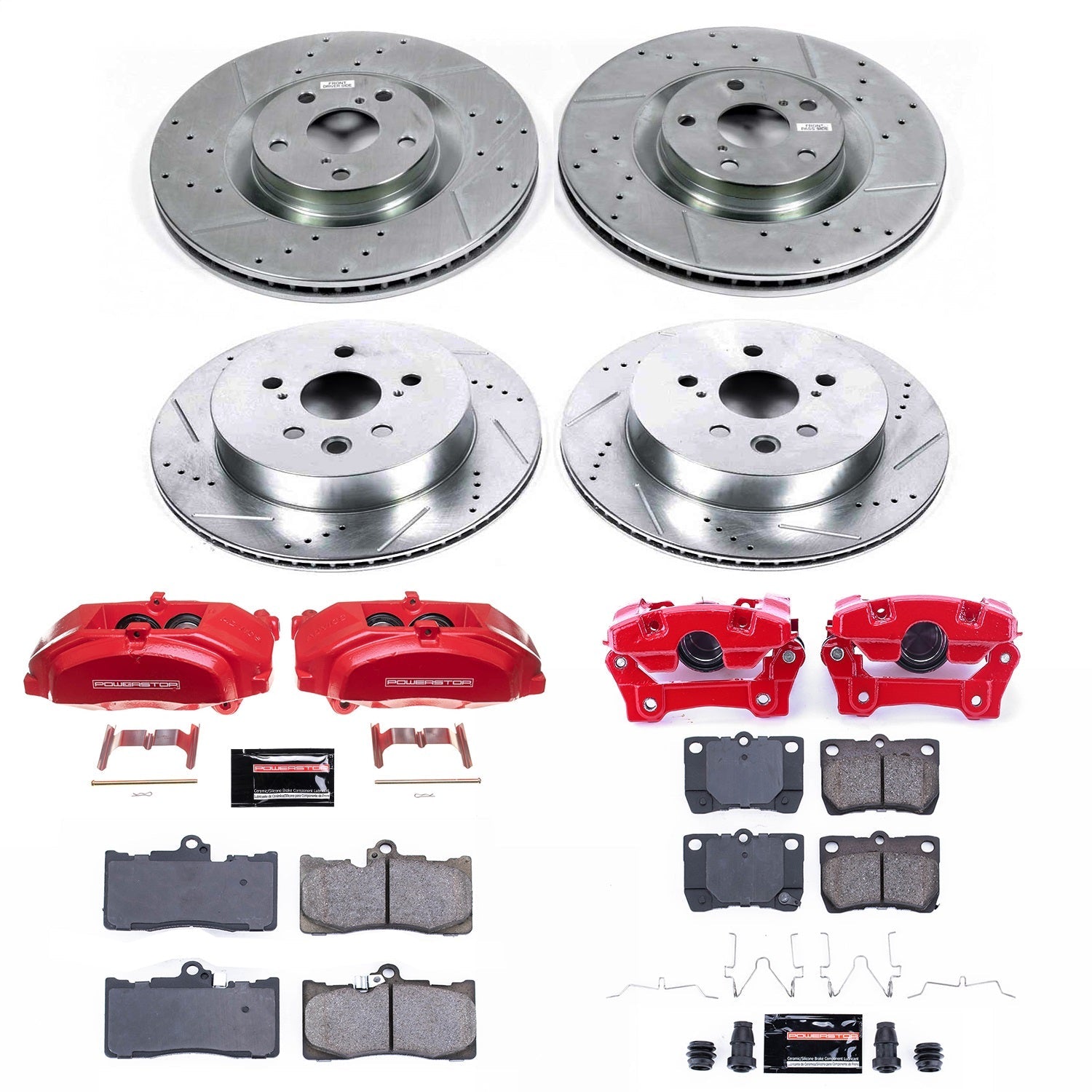 PowerStop Front & Rear Z23 Evolution Sport Brake Kit with Calipers | 2011 Lexus GS350 (KC6354)