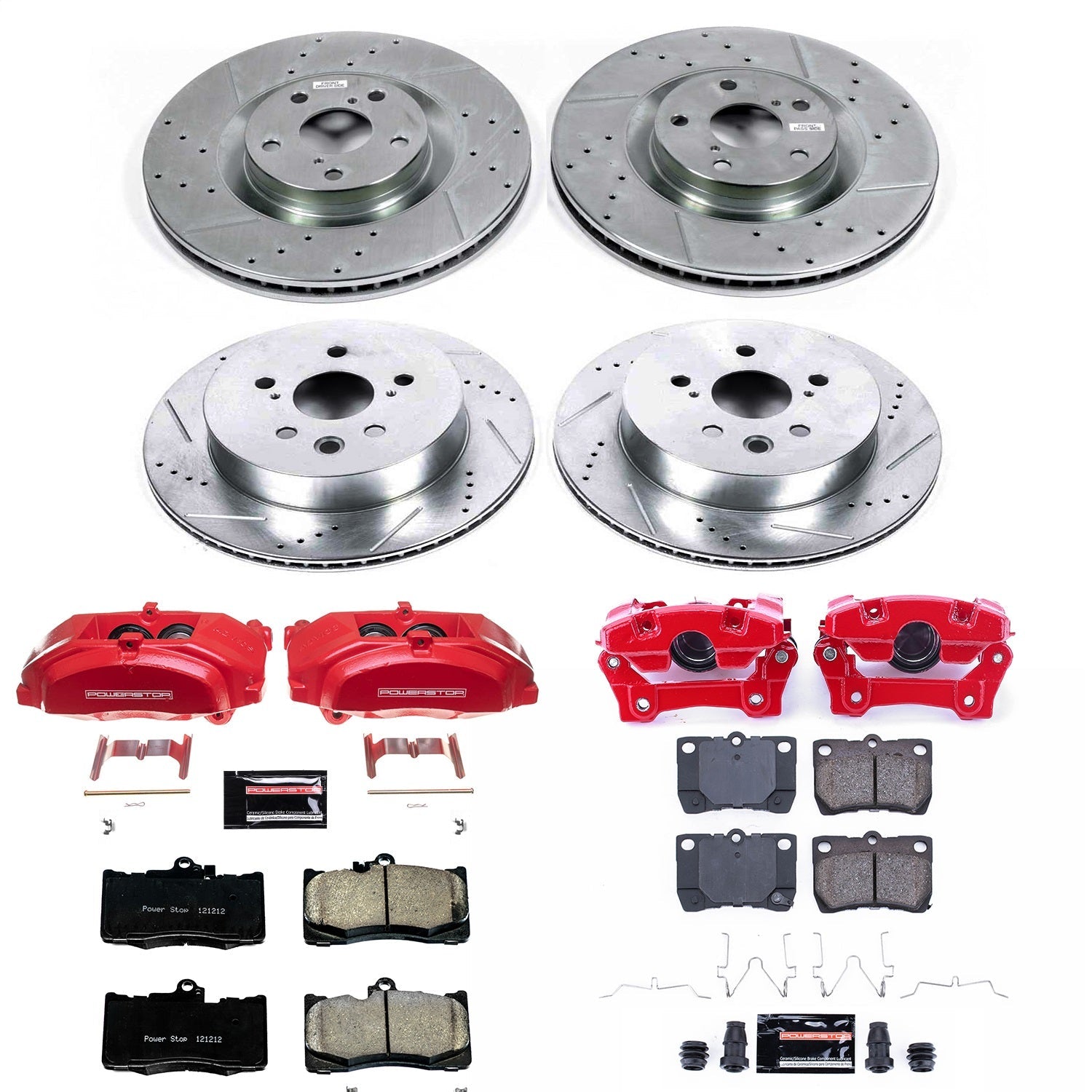 PowerStop Front & Rear Z23 Evolution Sport Brake Kit w/ Calipers | Lexus IS350 2013 (KC6356)