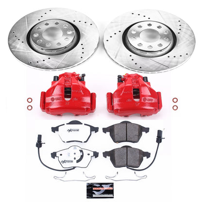 PowerStop Front Z26 Street Warrior Brake Kit with Calipers | 1998–1999 Audi A6 (KC636-26)