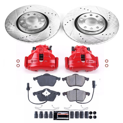 PowerStop Front Z23 Evolution Sport Brake Kit with Calipers | 1998–1999 Audi A6 (KC636)
