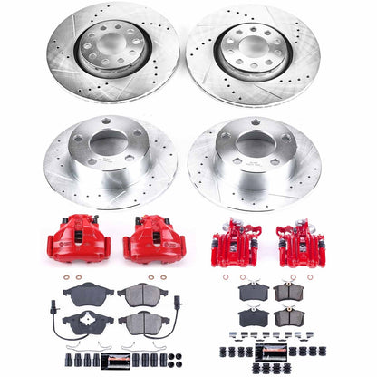 PowerStop Front & Rear Z23 Evolution Sport Brake Kit w/ Calipers | Audi A6 (98-99) (KC637)