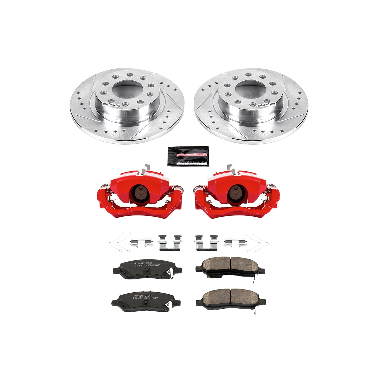 PowerStop Rear Z23 Evolution Sport Brake Kit with Calipers | 2013–2016 Dodge Dart (KC6371)