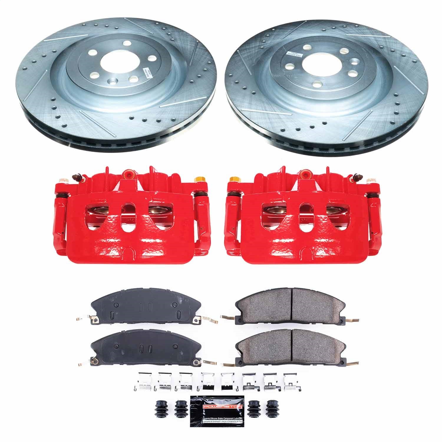 PowerStop Front Z23 Evolution Sport Brake Kit with Calipers | 2013–2019 Ford Explorer (KC6374)