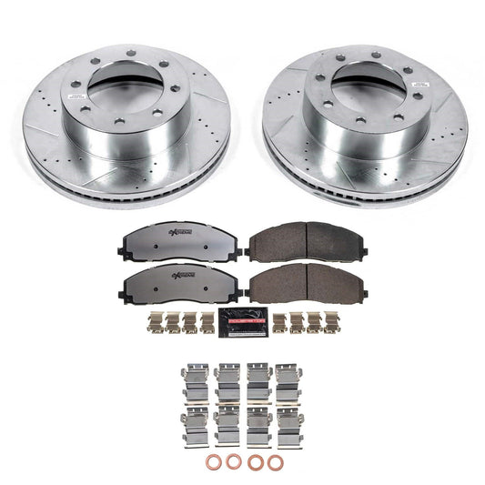 PowerStop Front Z36 Truck & Tow Brake Kit w/ Calipers | Ford F-450 Super Duty (13-16) (KC6403-36)