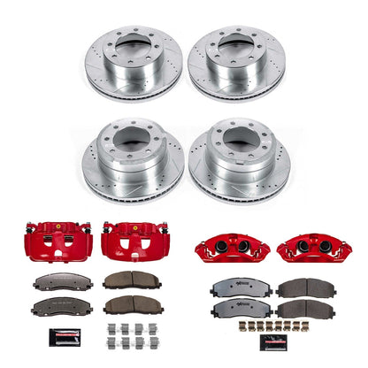 PowerStop Front & Rear Z36 Truck & Tow Kit with Calipers | 2013–2022 Ford F-250 Super Duty (KC6405-36)
