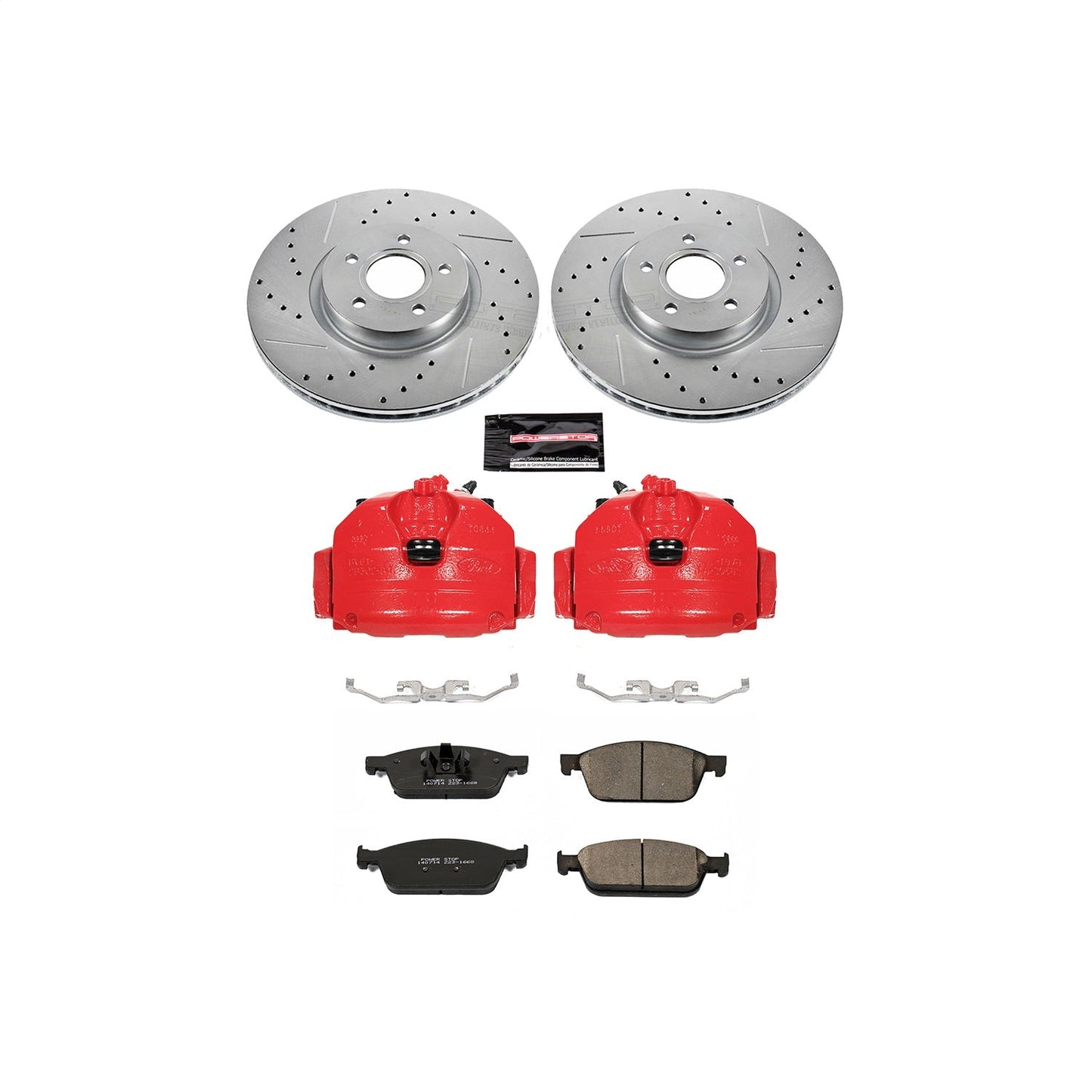 PowerStop Z23 Evolution Sport Front Brake Kit w/ Calipers | Ford Focus (13-14) (KC6479)
